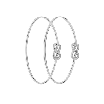 Kolczyki Eternity 4 cm srebrne