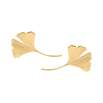 Kolczyki Ginko pozłacane