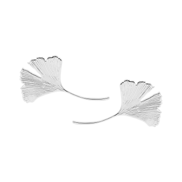 Kolczyki Ginko posrebrzane