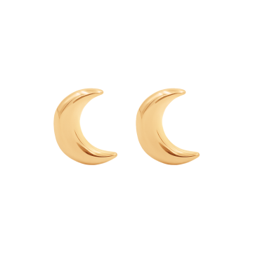 Kolczyki Lune na sztyfcie pozłacane