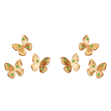 Kolczyki multi Papillon pozłacane