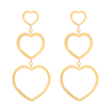 Kolczyki Hearts pozłacane 