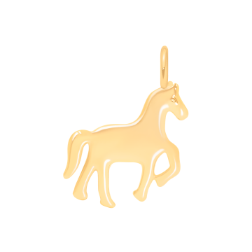 Koń 1,7 cm pozłacany