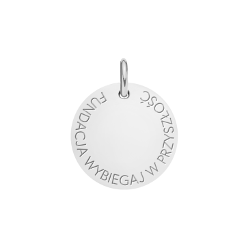 Medalik 1,5 cm, Fundacja wybiegaj w przyszłość, posrebrzany