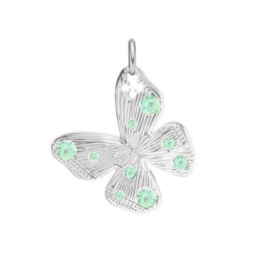 Zawieszka Papillon 2 cm posrebrzana