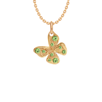 Naszyjnik z zawieszką Papillon 1 cm na cienkim klasycznym łańcuszku, pozłacany