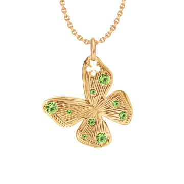 Naszyjnik z zawieszką Papillon 2 cm na cienkim klasycznym łańcuszku pozłacany