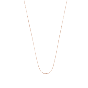 łańcuszek nitka 40 cm, różowe pozłocenie