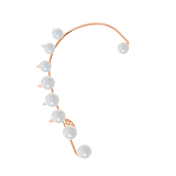 Pearls - nausznica prawa różowe pozłocenie