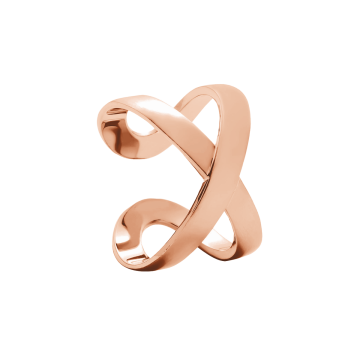 Pierścionek Infinity różowe pozłocenie