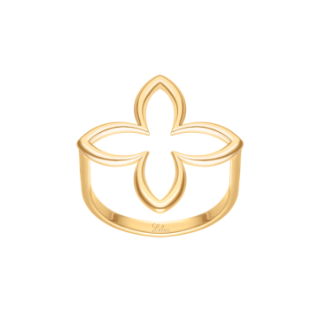 Pierścionek Icons w kształcie lilii pozłacany