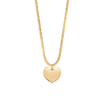 Naszyjnik Hearts z zawieszką serce pozłacany 40+5 cm