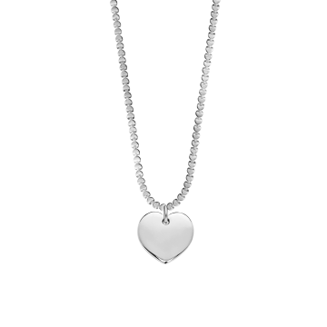 Naszyjnik Hearts z zawieszką serce posrebrzany 40+5 cm