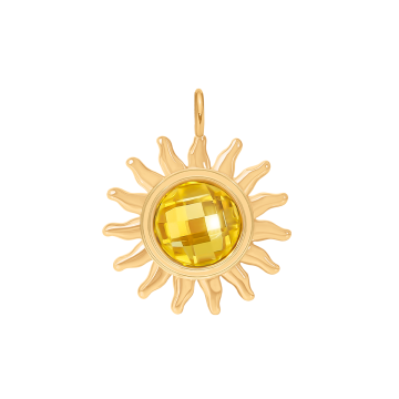 Zawieszka wisząca Soleil 1,2 cm, pozłacana