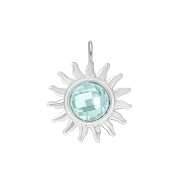 Zawieszka wisząca Soleil 1,2 cm, posrebrzana