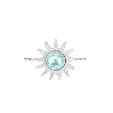 Zawieszka płaska Soleil 1,8 cm, posrebrzana