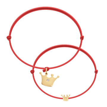 Komplet bransoletek mama & córka – korony na sznurku