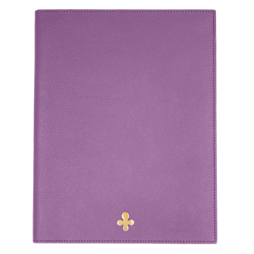 Notes skórzany w kolorze fioletowym