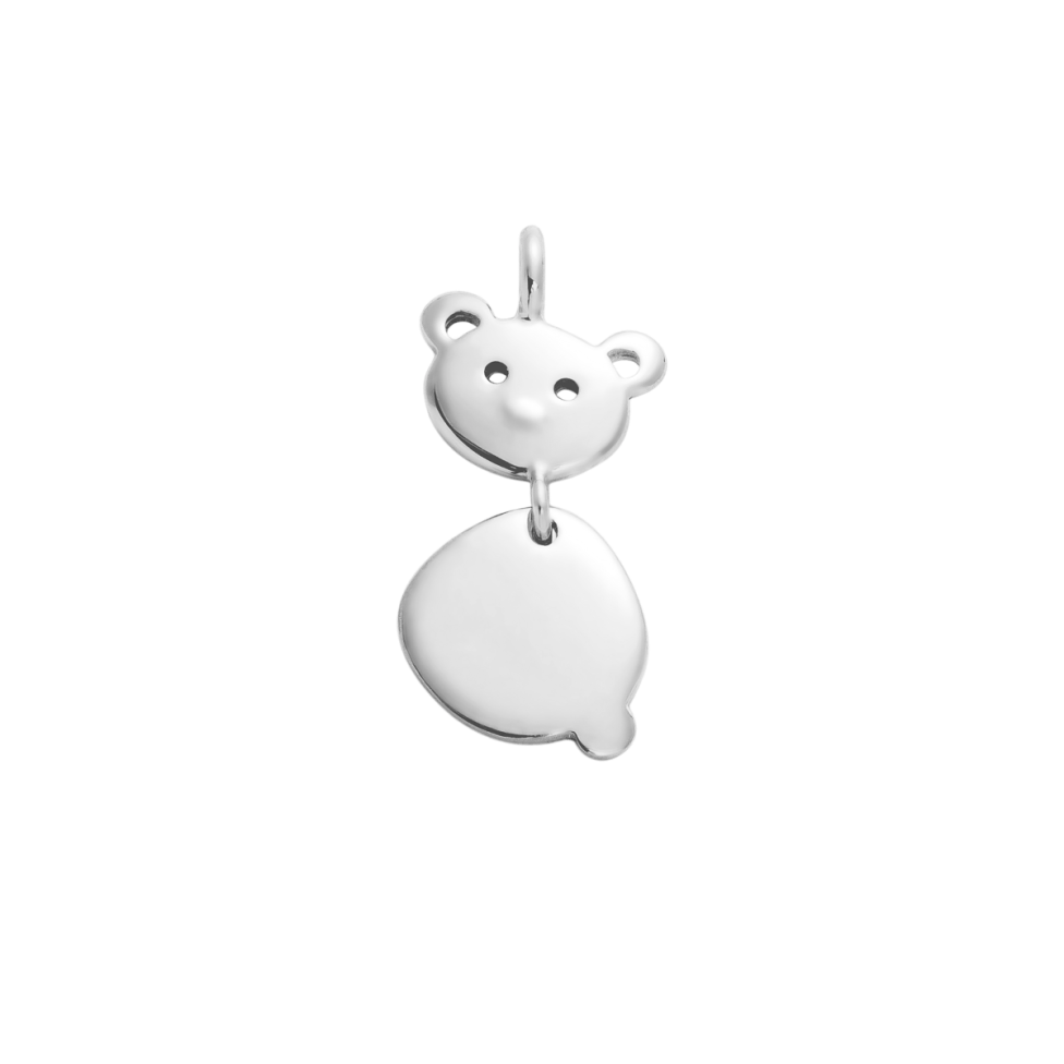 Zawieszka Miś srebrny 1,7 cm