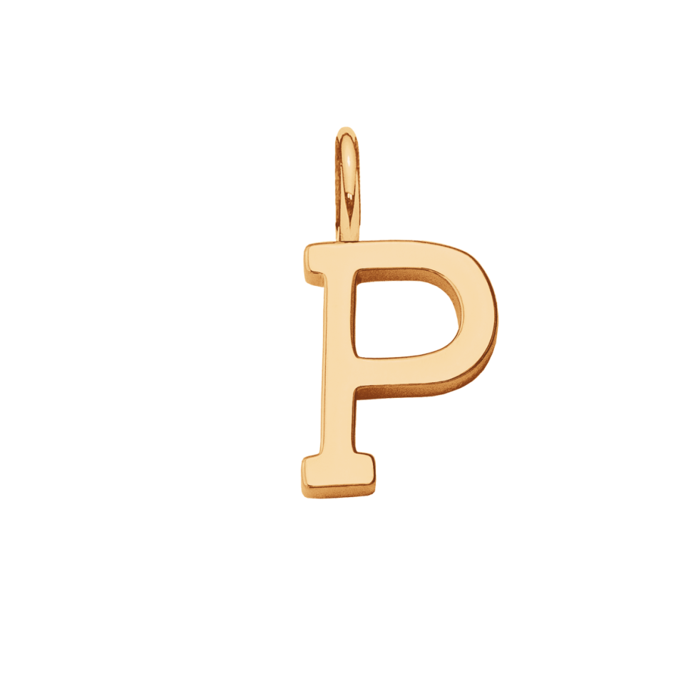 Literka P pozłacana