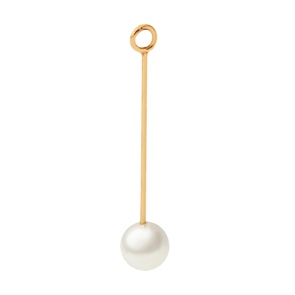 Zawieszka wisząca Pearl Lobe 5,7 cm, pozłacana