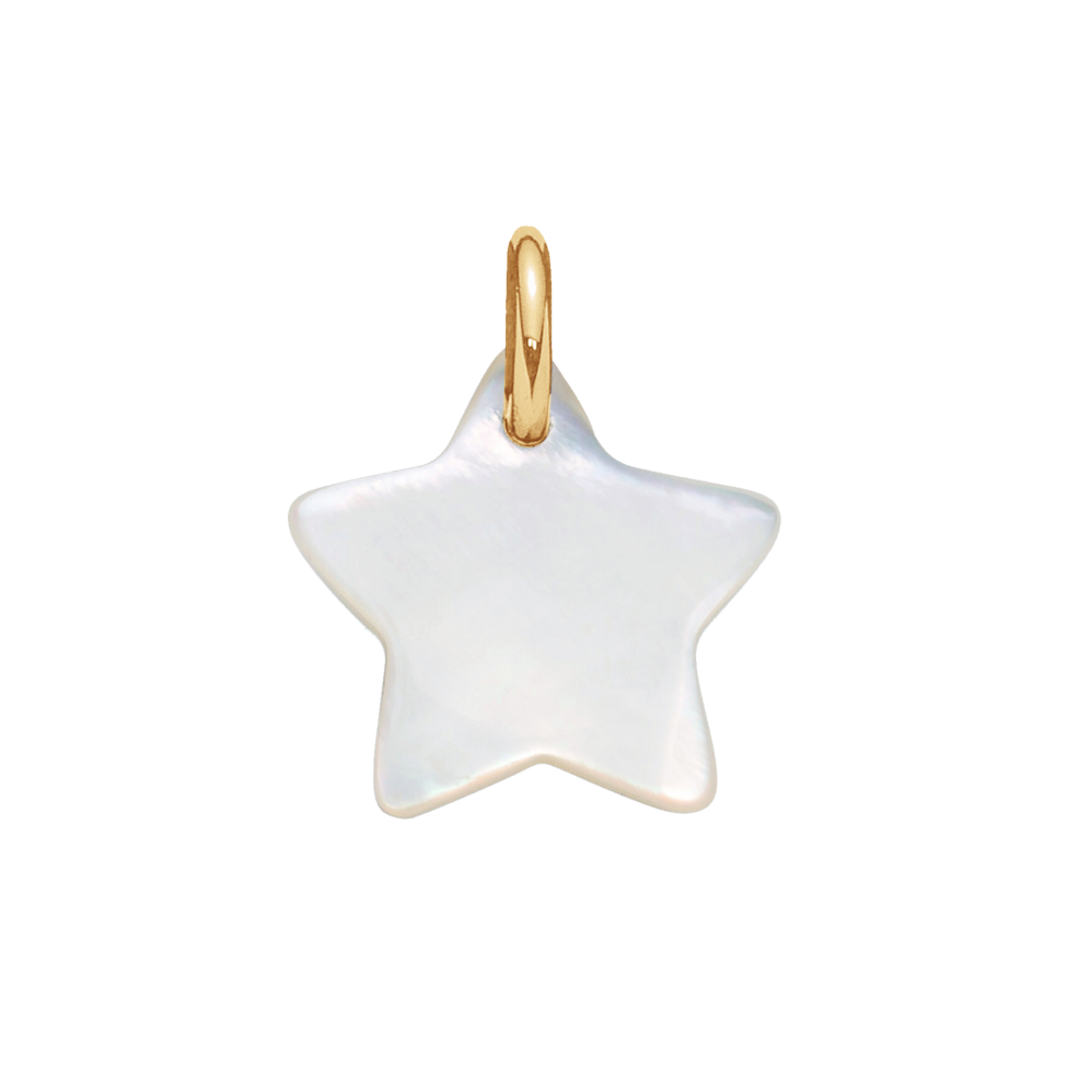 Zawieszka gwiazdka z masy perłowej pozłacana 1,5 cm