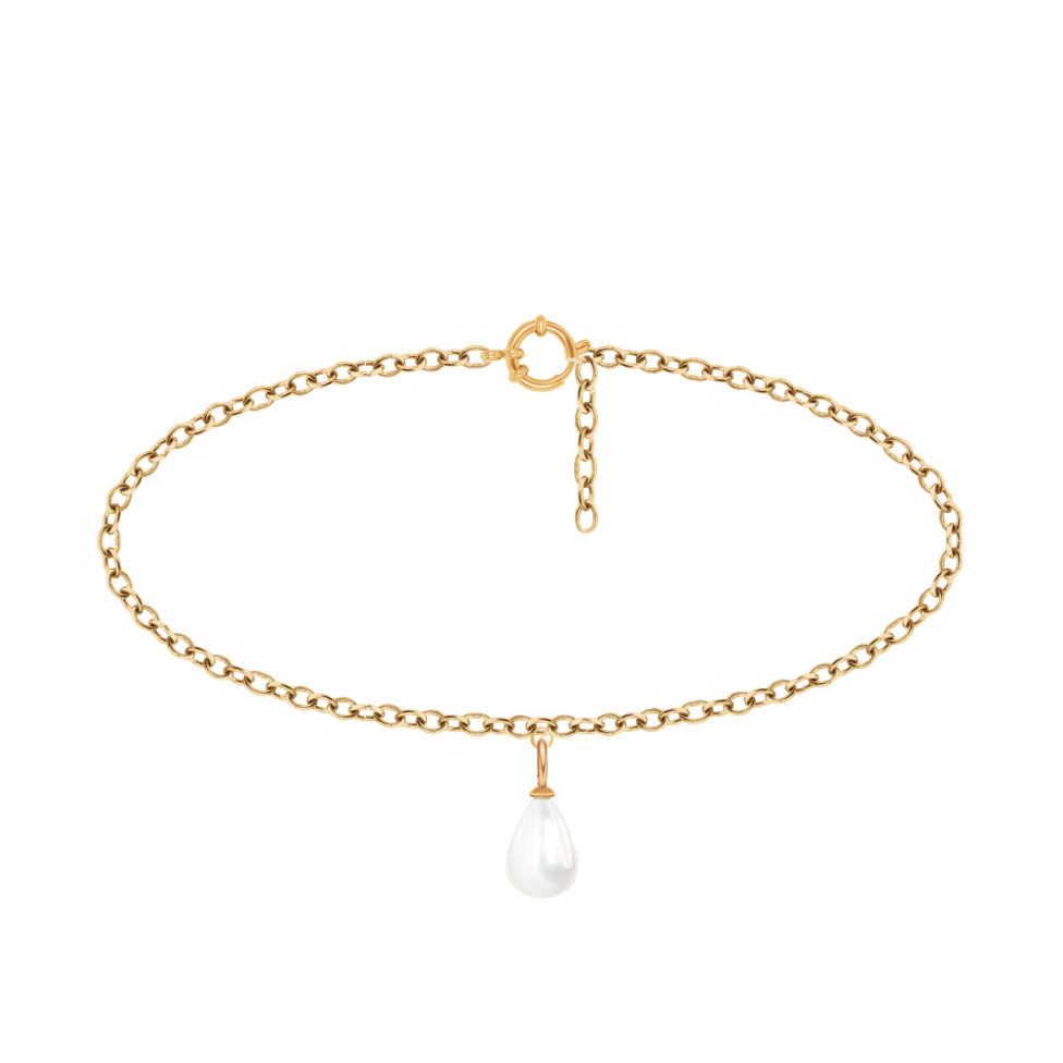 Bransoletka na kostkę z zawieszką Pearls