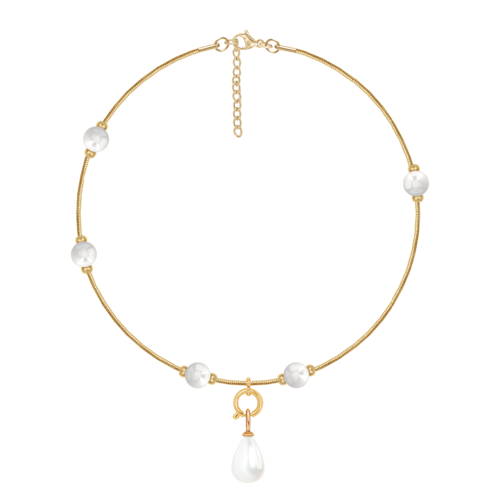 Bransoletka Pearls z zawieszką pozłacana