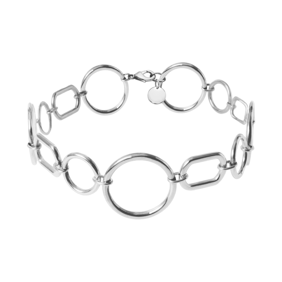 Choker California posrebrzany