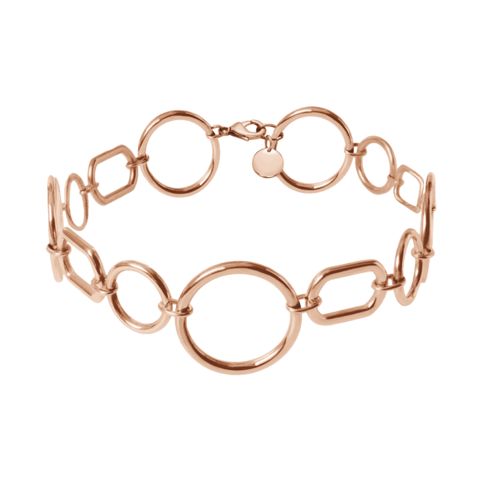 Choker California różowe pozłocenie