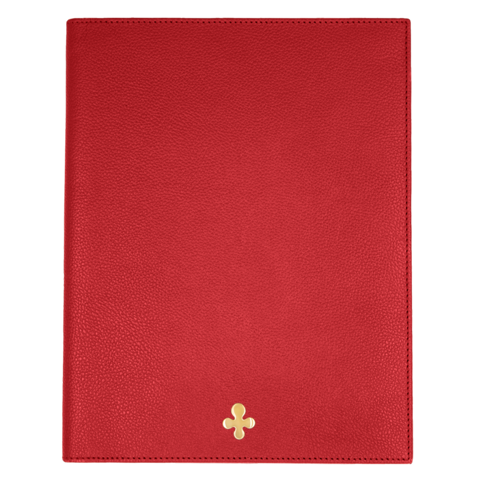 Notes skórzany w kolorze czerwonym