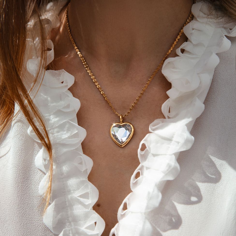 Naszyjnik Hearts z zawieszką Icons z białym kryształem