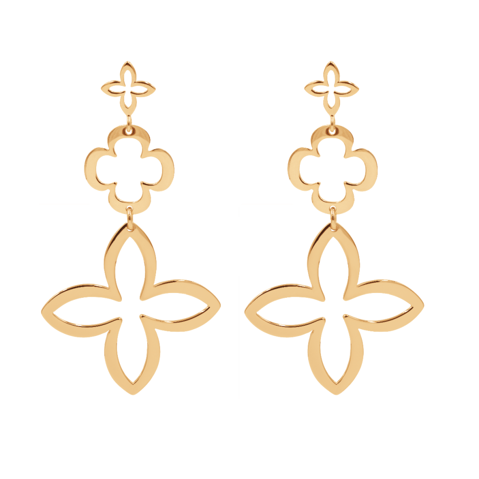 Kolczyki modułowe Lily, pozłacane