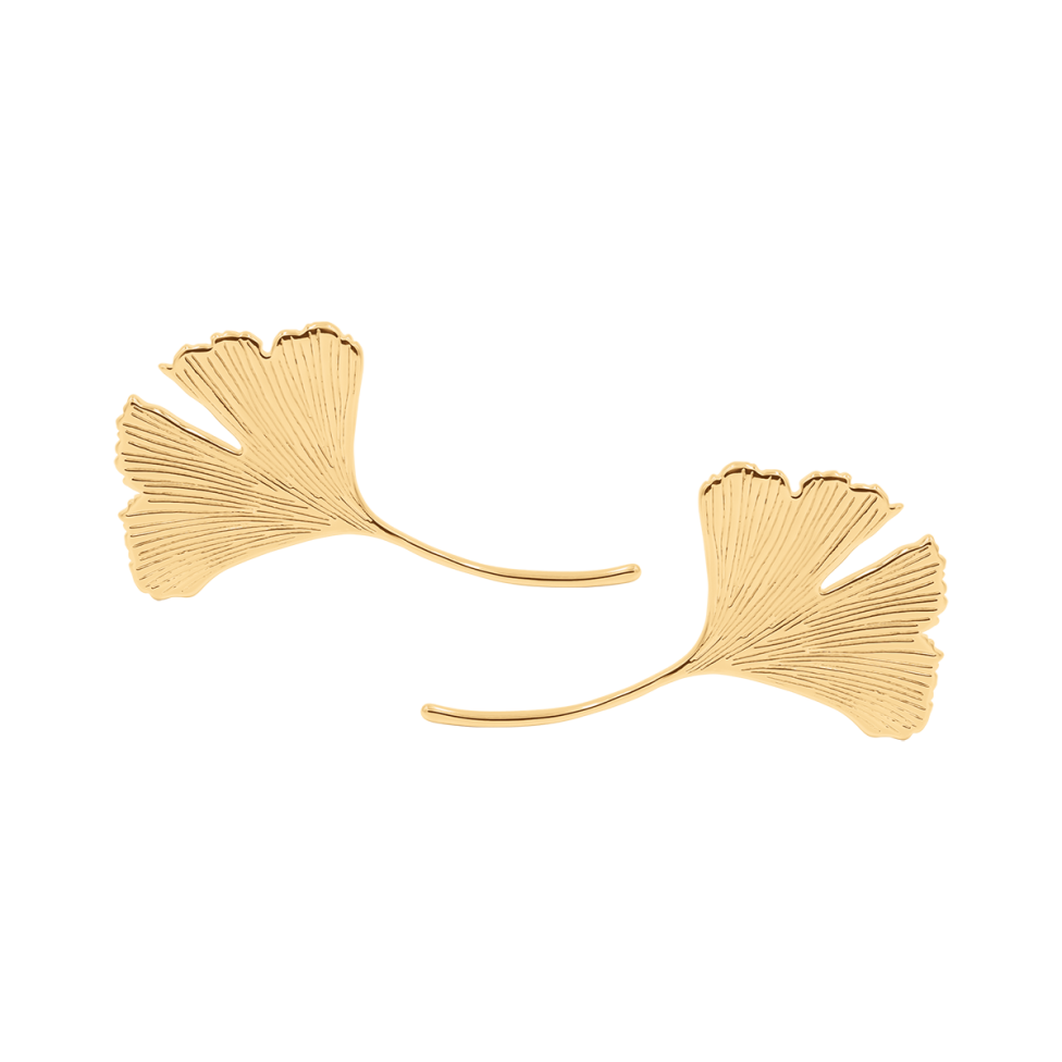 Kolczyki Ginko pozłacane