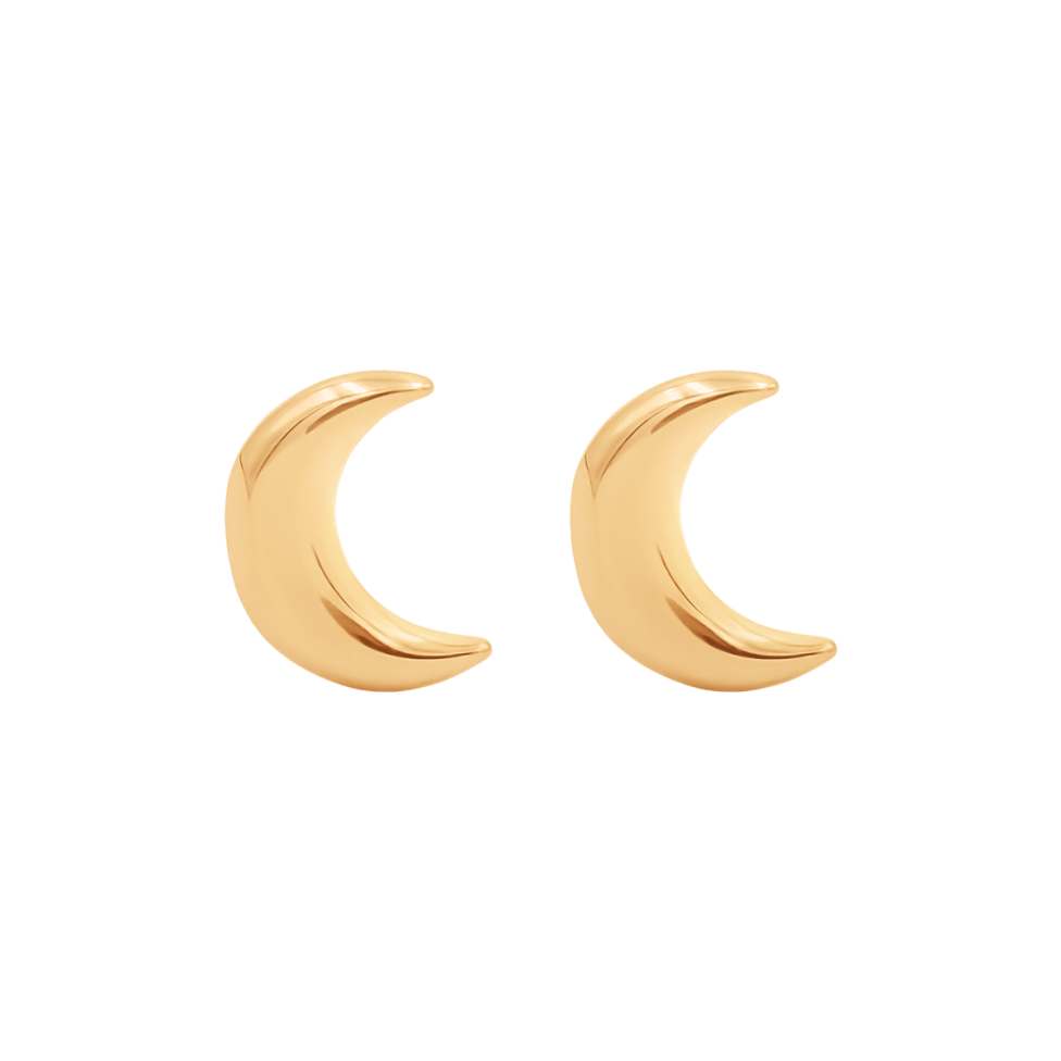 Kolczyki Lune na sztyfcie pozłacane