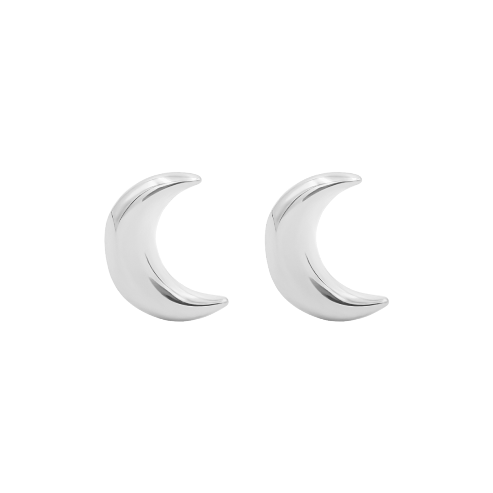 Kolczyki Lune na sztyfcie srebrne