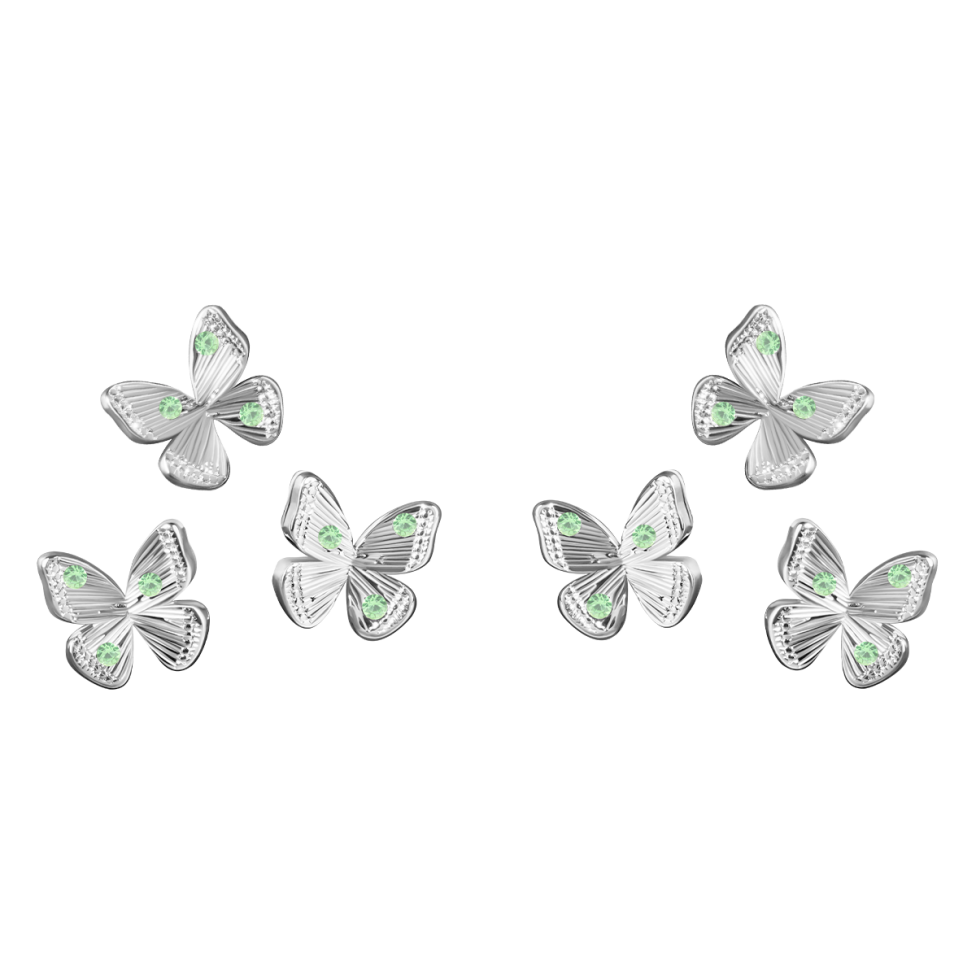 Kolczyki multi Papillon posrebrzane