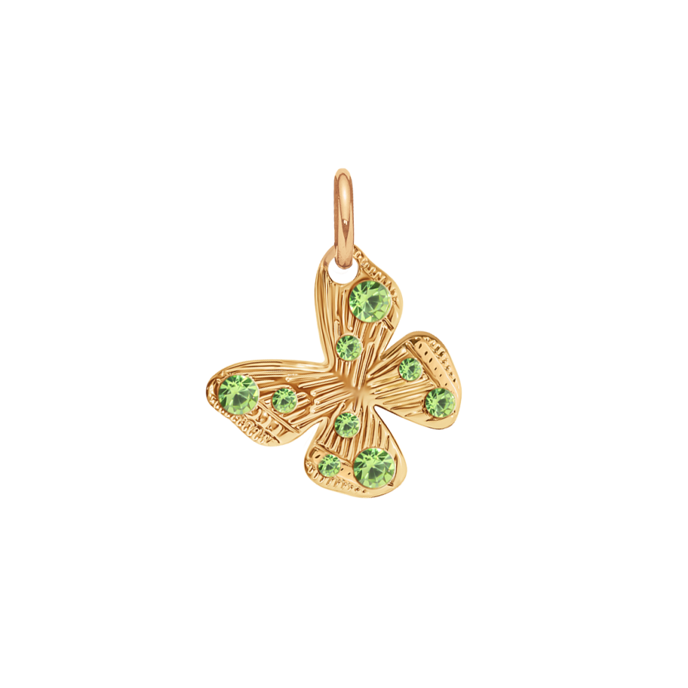 Zawieszka Papillon 1 cm pozłacana
