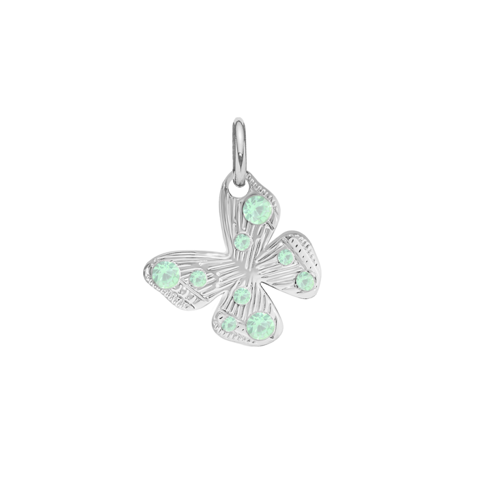 Zawieszka Papillon 1 cm posrebrzana
