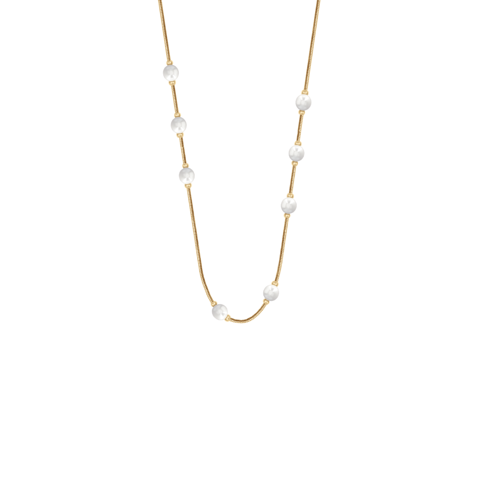 Naszyjnik Pearls pozłacany 40+5 cm