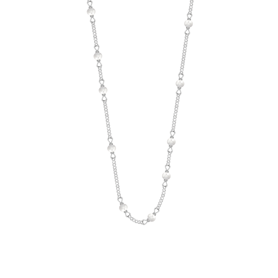 Naszyjnik Pearls posrebrzany 60+5 cm