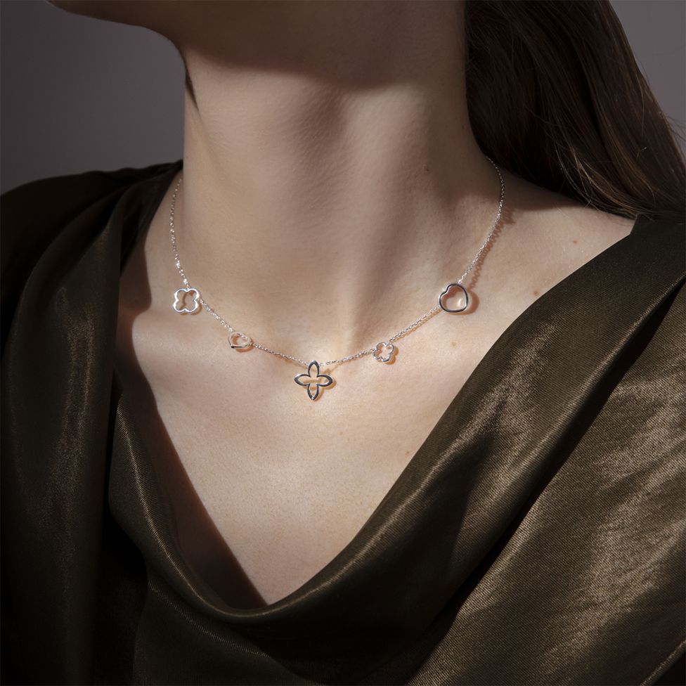 Choker Icons posrebrzany