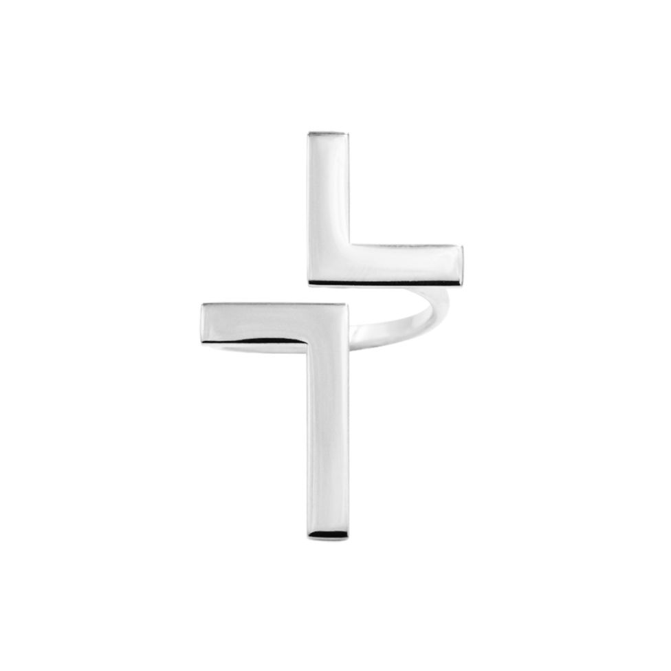 Pierścionek Cross posrebrzany