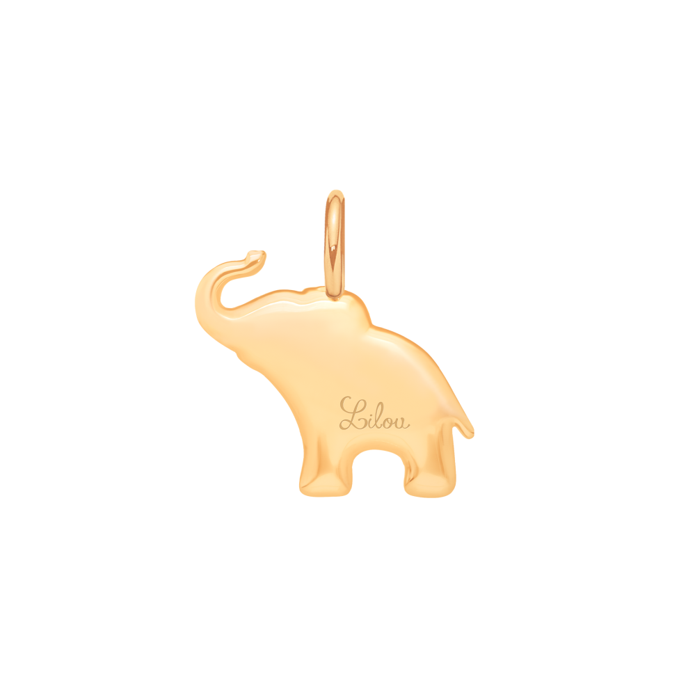 Słoń 1,4 cm pozłacany