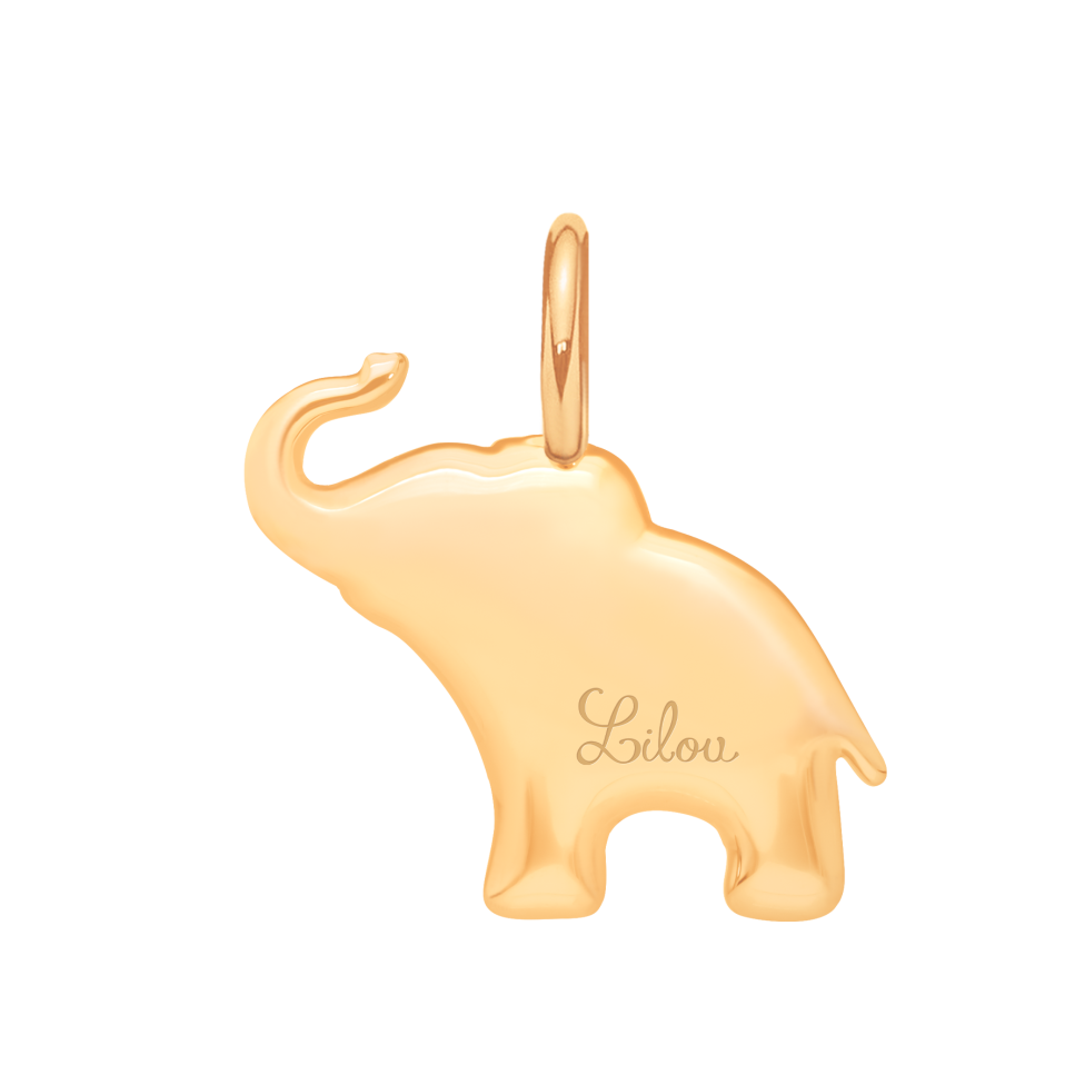Słoń 2 cm pozłacany