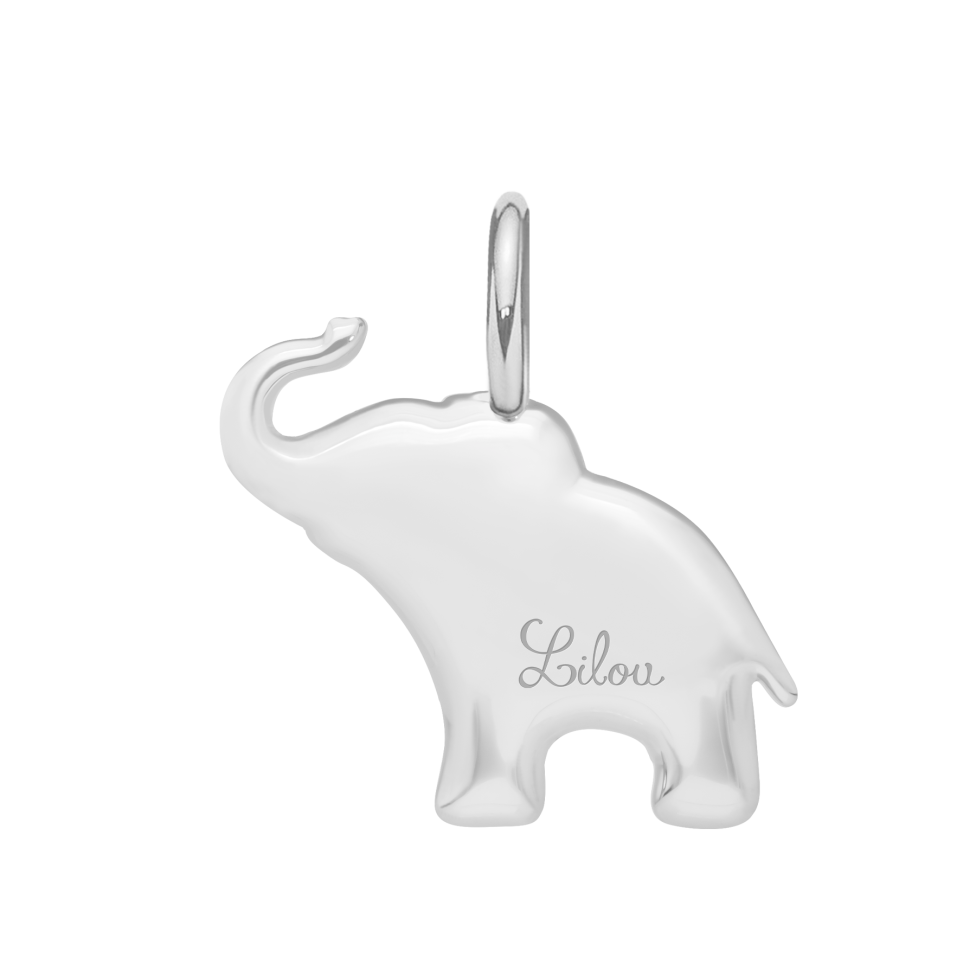 Słoń 2 cm posrebrzany
