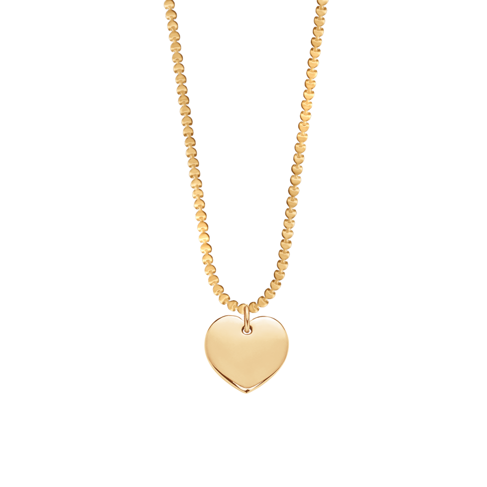 Naszyjnik Hearts z zawieszką serce pozłacany 40+5 cm