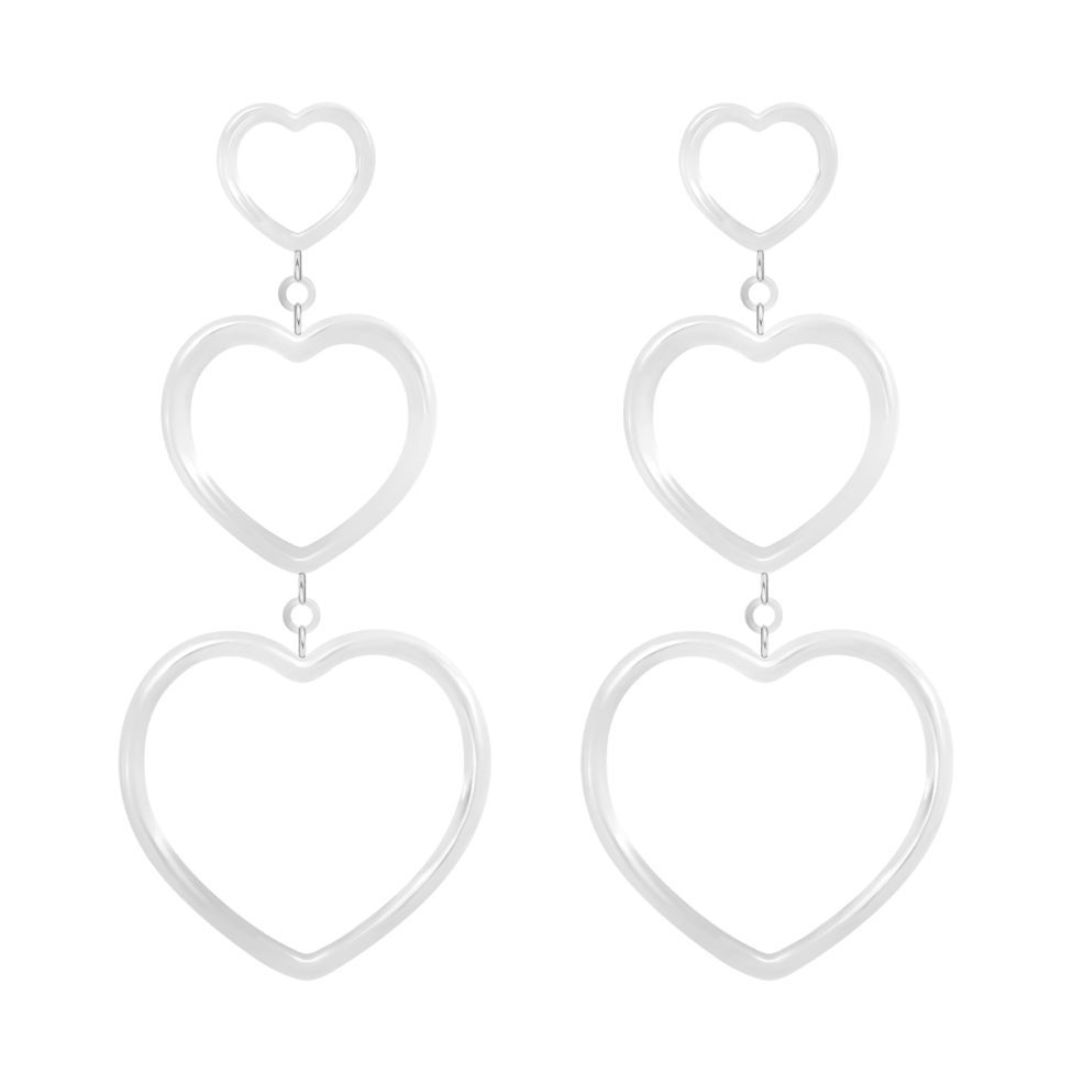 Kolczyki Hearts posrebrzane