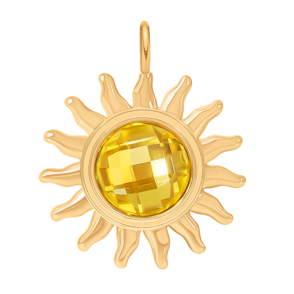 Zawieszka wisząca Soleil 2,2 cm, pozłacana