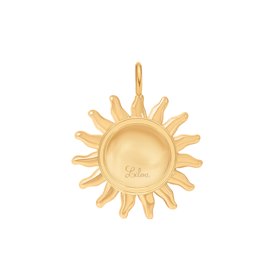 Zawieszka wisząca Soleil 1,2 cm, pozłacana
